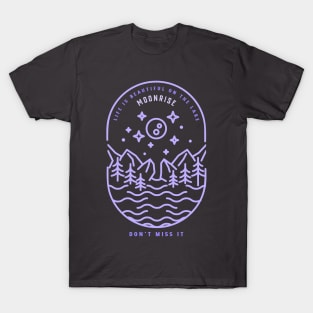 Moonrise Moon Under The Stars outdoors T-Shirt